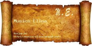Musics Elina névjegykártya